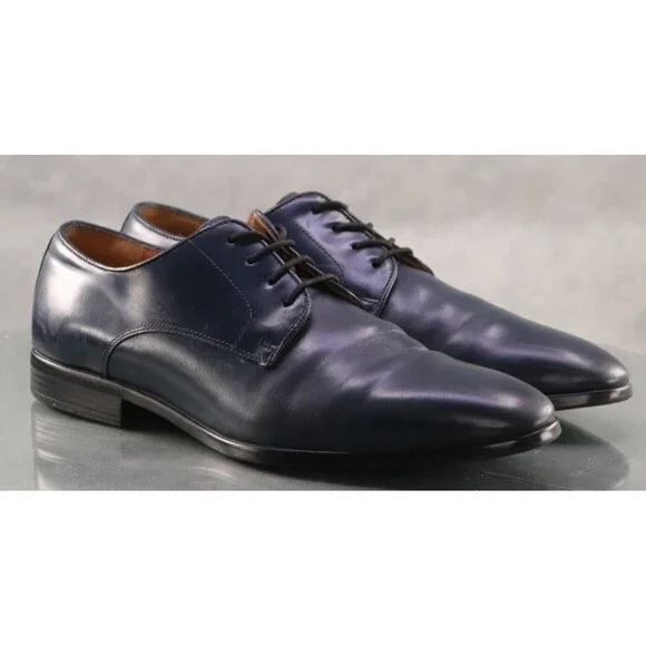 Ted Baker Watele Men\'s Plain Toe Oxford Dress Shoes Size 10 M Blue Made In Italy Amazon.com | Ted Baker Men main image 3